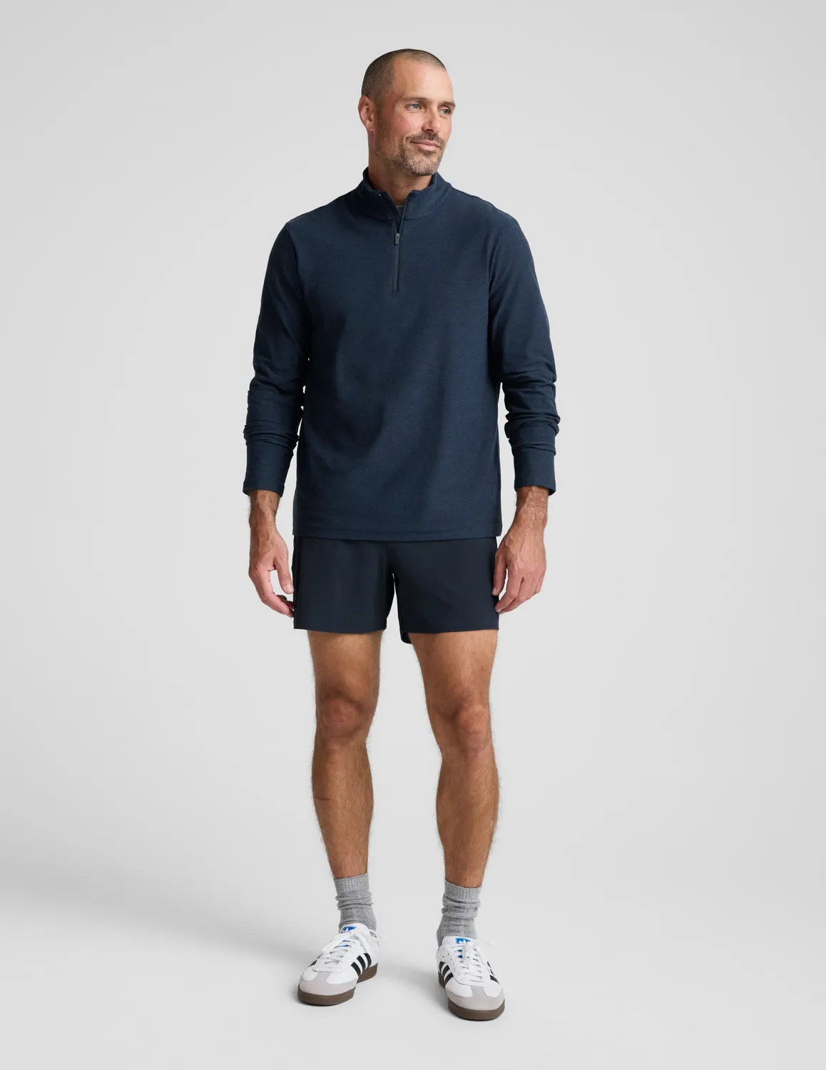 Beyond Yoga Pivotal 2.0 Men's Short 5" löpshorts Nocturnal Navy lätta