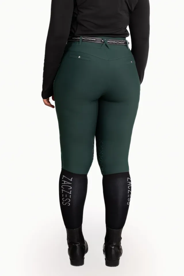 ZacZess London Pine Hybrid ridleggings plus mörkgrön