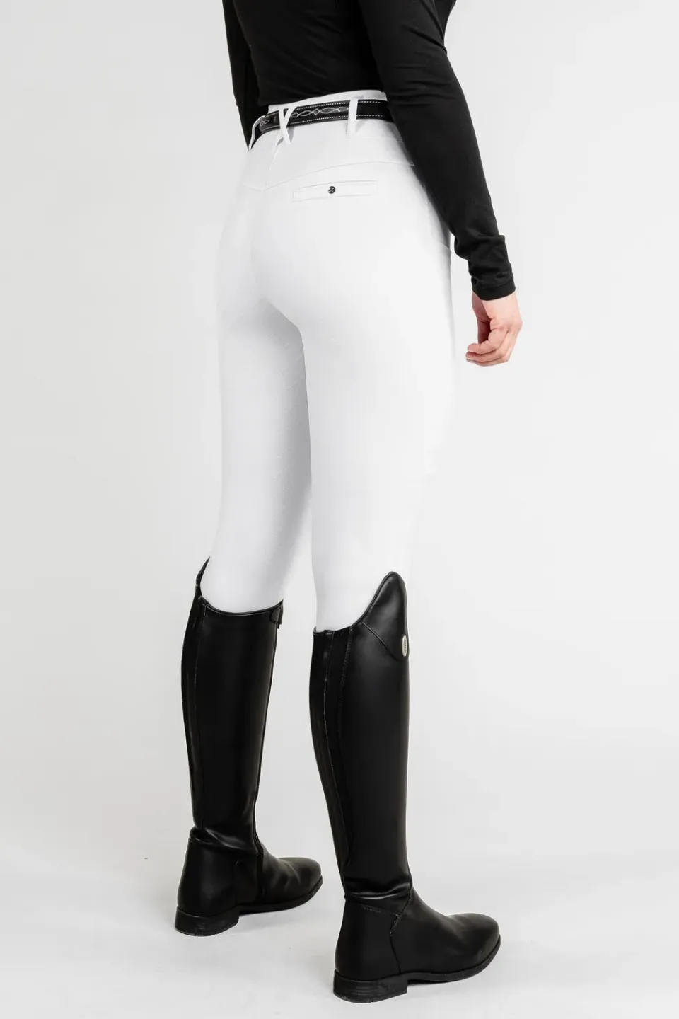 ZacZess London Hybrid ridleggings white hög midja