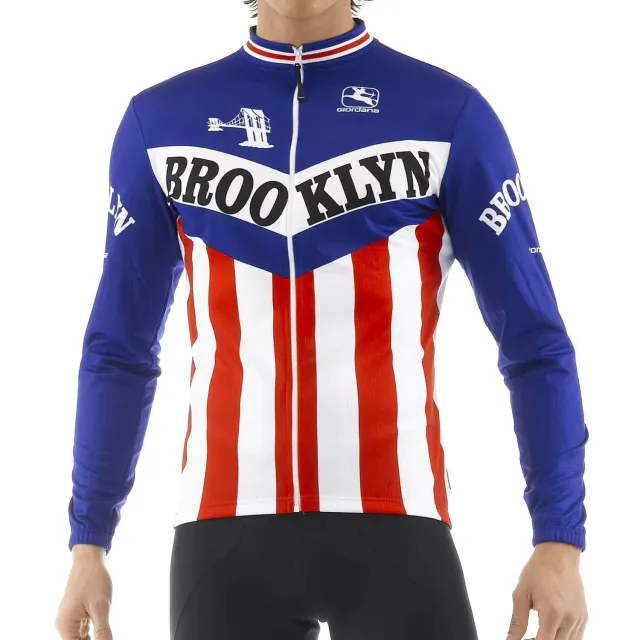Giordana Brooklyn långärmad cykeltröja blå borstad
