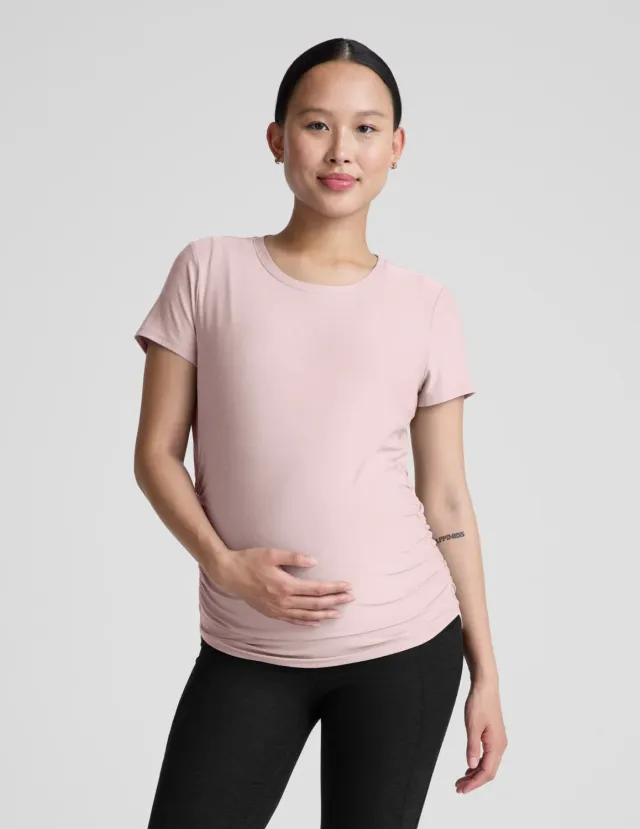 Beyond Yoga Featherweight One & Only Maternity Tee rosa lätt