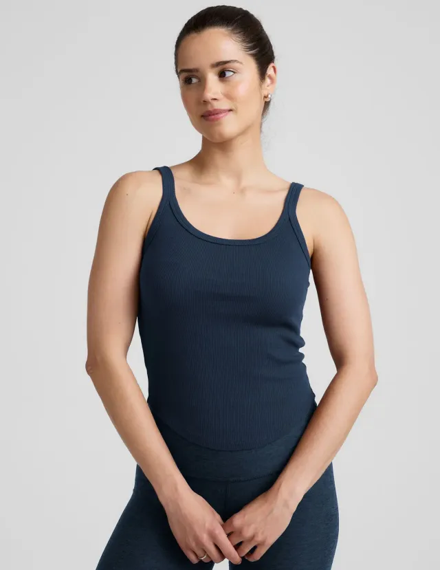 Beyond Yoga Rib Classic Tank linne nocturnal navy