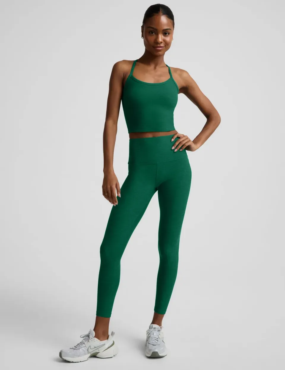 Beyond Yoga Spacedye Caught In The Midi High Waisted yogatights Pine mjuk
