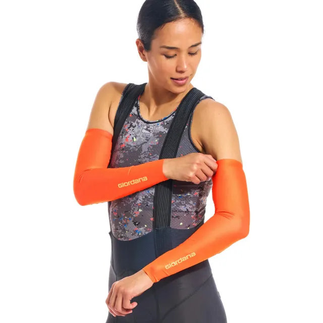 Giordana Neon solärmar neonorange UPF 50+