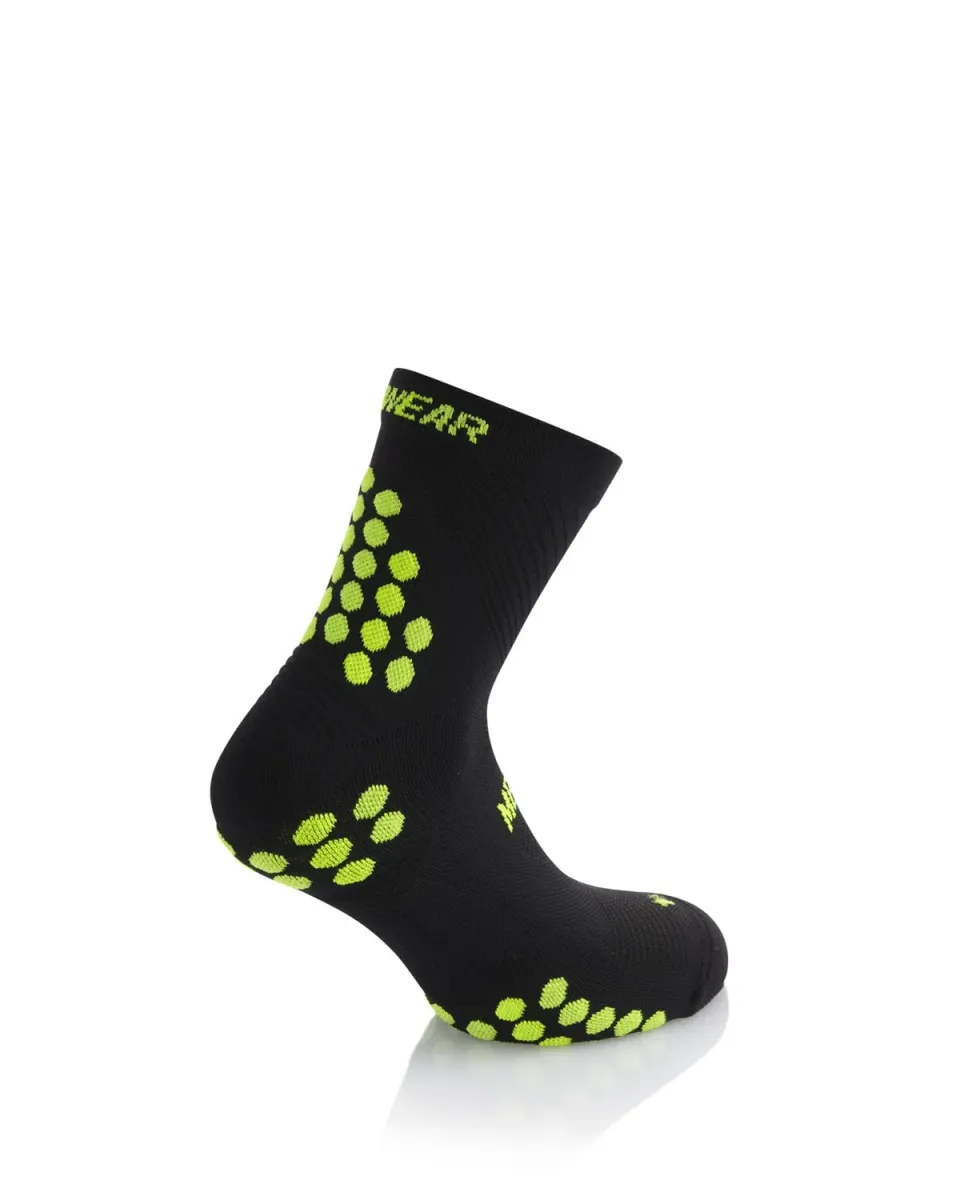 MB Wear Running Light Black Lime H10 löparstrumpor – tunn