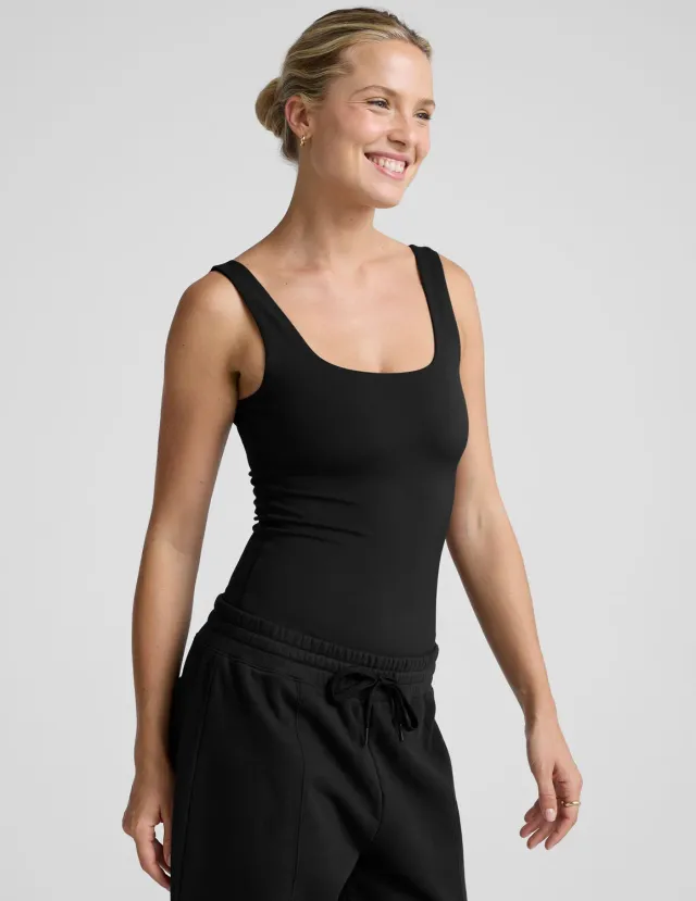 Beyond Yoga Base Tank Bodysuit body svart tight