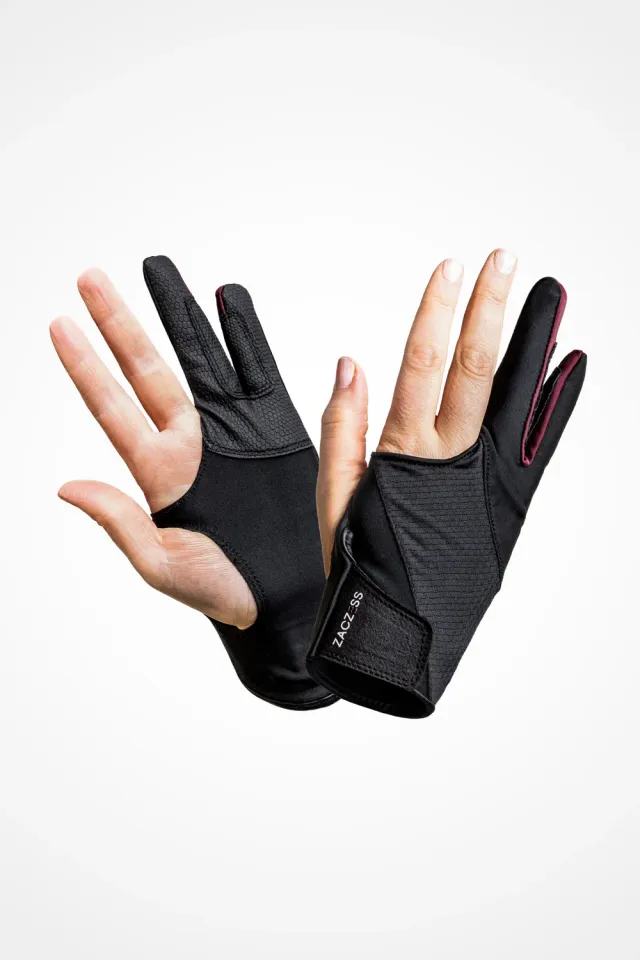 ZacZess Duo Glove ridhandske svart tvåfingers med grepp