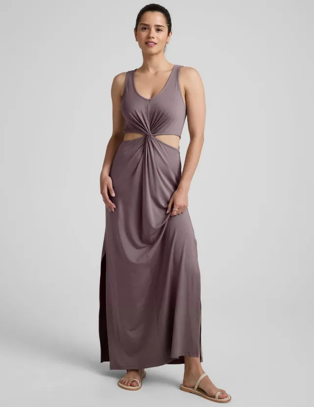 Beyond Yoga Around The World Front Twist Maxi klänning Woodland