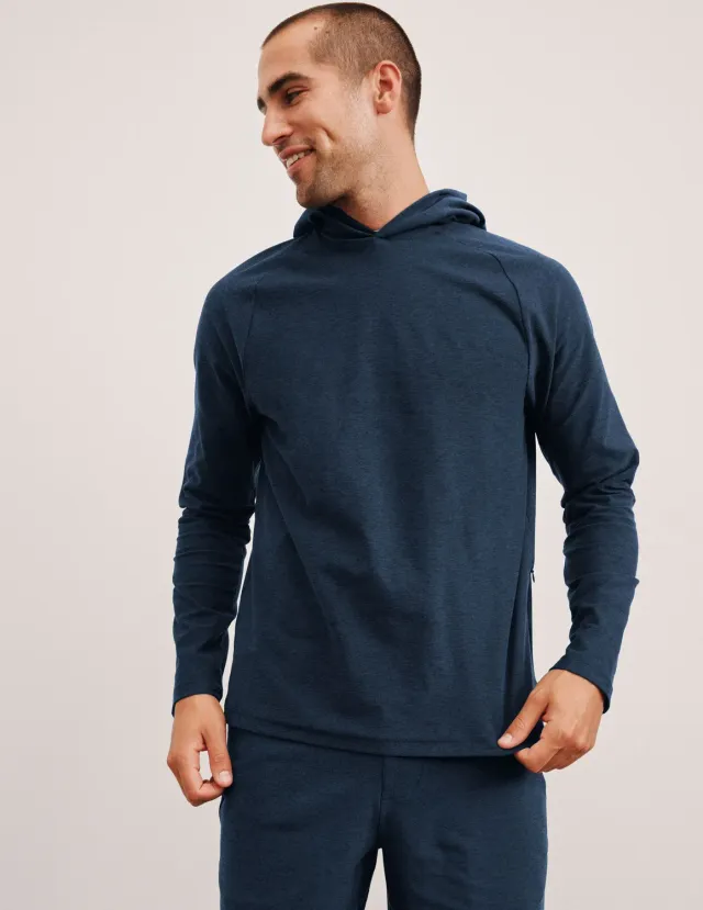 Beyond Yoga Spacedye Go-To hoodie herr navy fukttransporterande