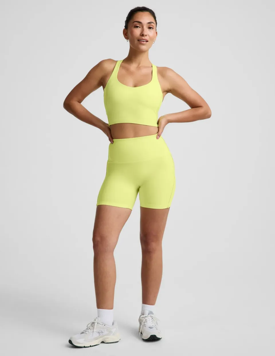 Beyond Yoga Spacedye Streamline 5" Shorts Electric Lime neon