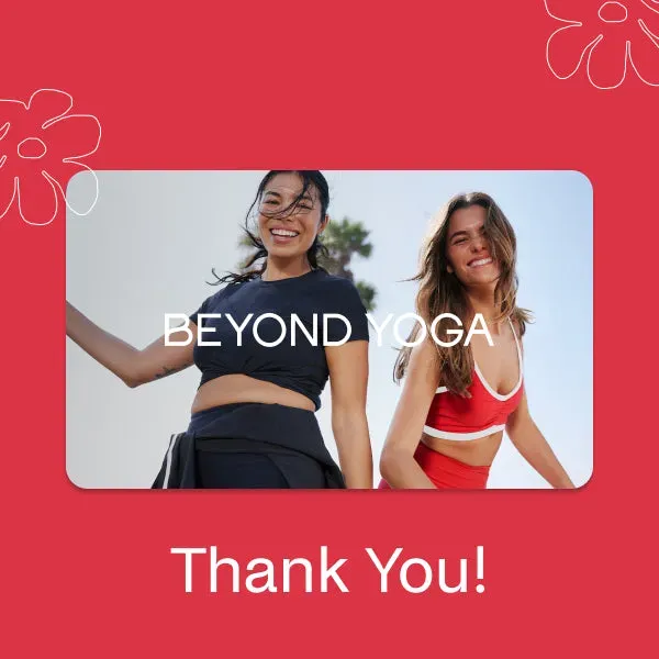 Beyond Yoga Digital Gift Card Thank You presentkort digital