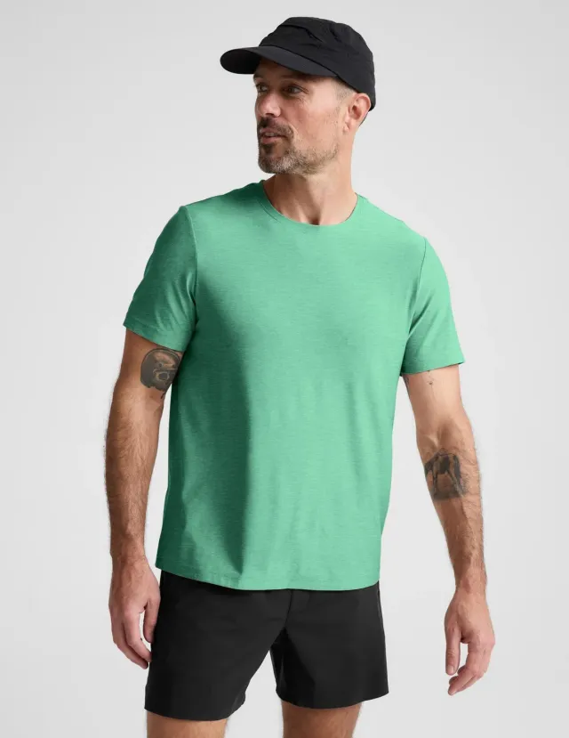 Beyond Yoga Always Beyond Crew Tee 2.0 t-shirt emerald lätt