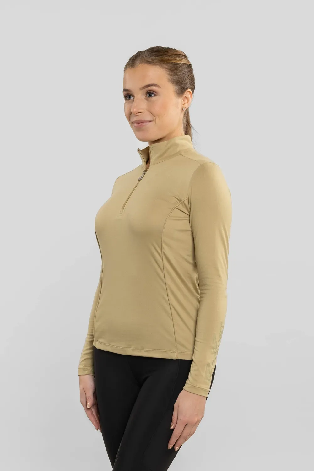 ZacZess Valencia Green Fog base layer ridtröja halvzip