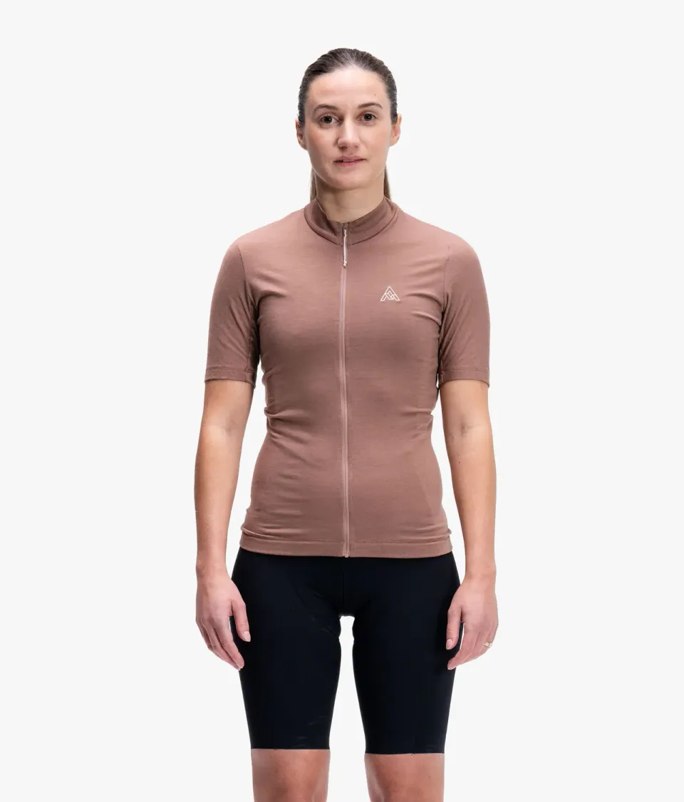 7MESH Ashlu Merino dam cykeltröja Toffee