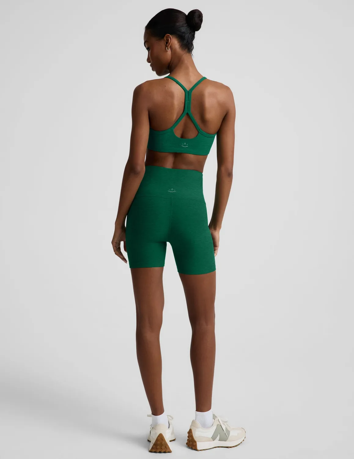 Beyond Yoga Spacedye Keep Pace 5" cykelshorts Legacy Pine grön melerad