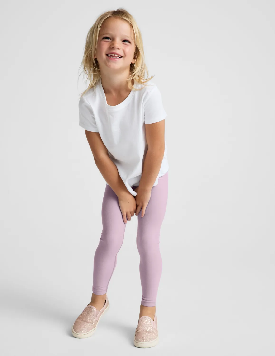 Beyond Yoga Spacedye Toddler Legging barnleggings lavendel stretch