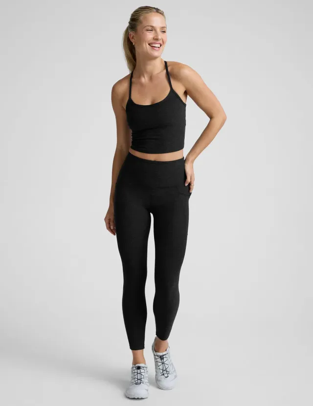 Beyond Yoga Spacedye Out Of Pocket High Waisted Full Length leggings Darkest Night