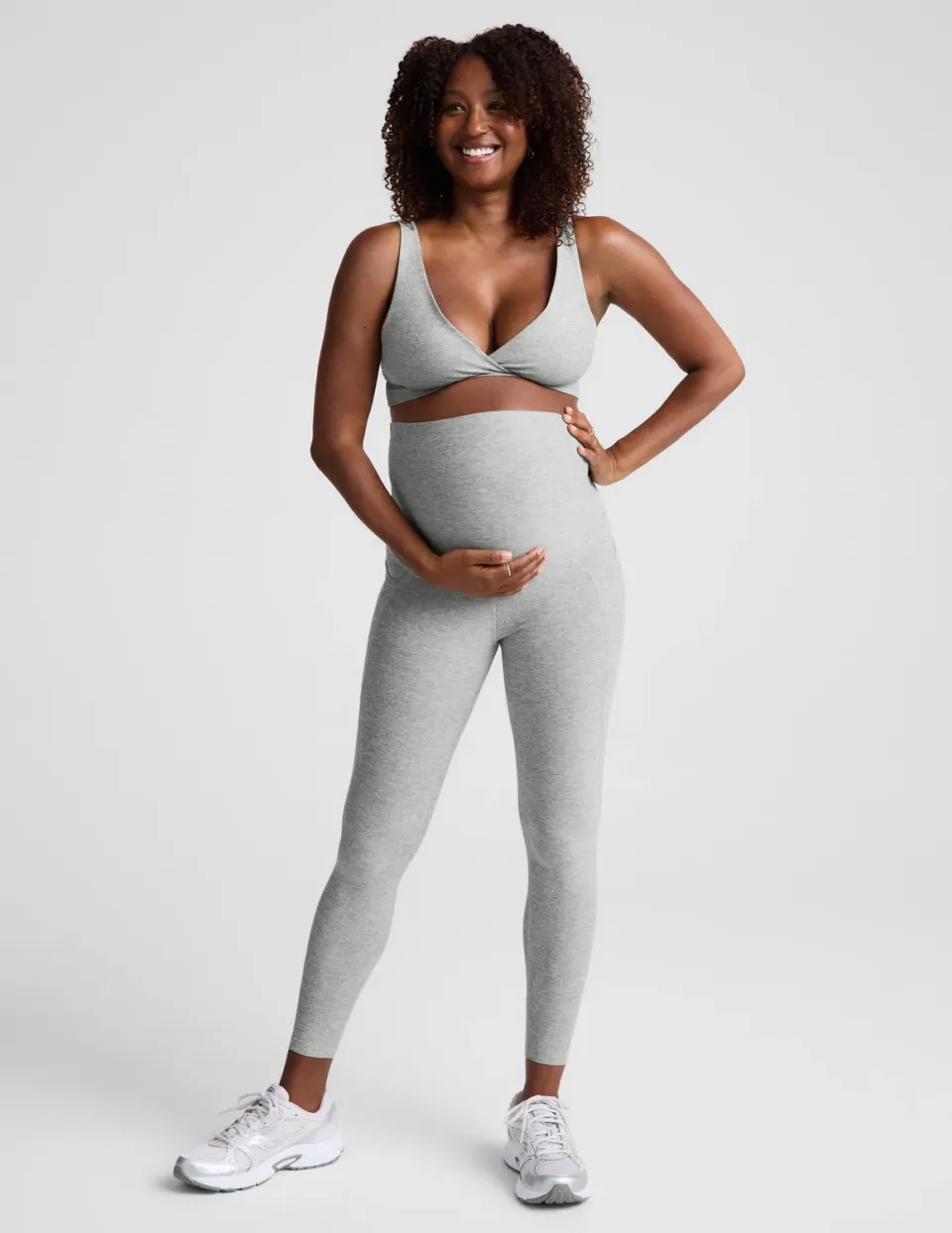Beyond Yoga Spacedye Love the Bump mammaleggings Silver Mist midi