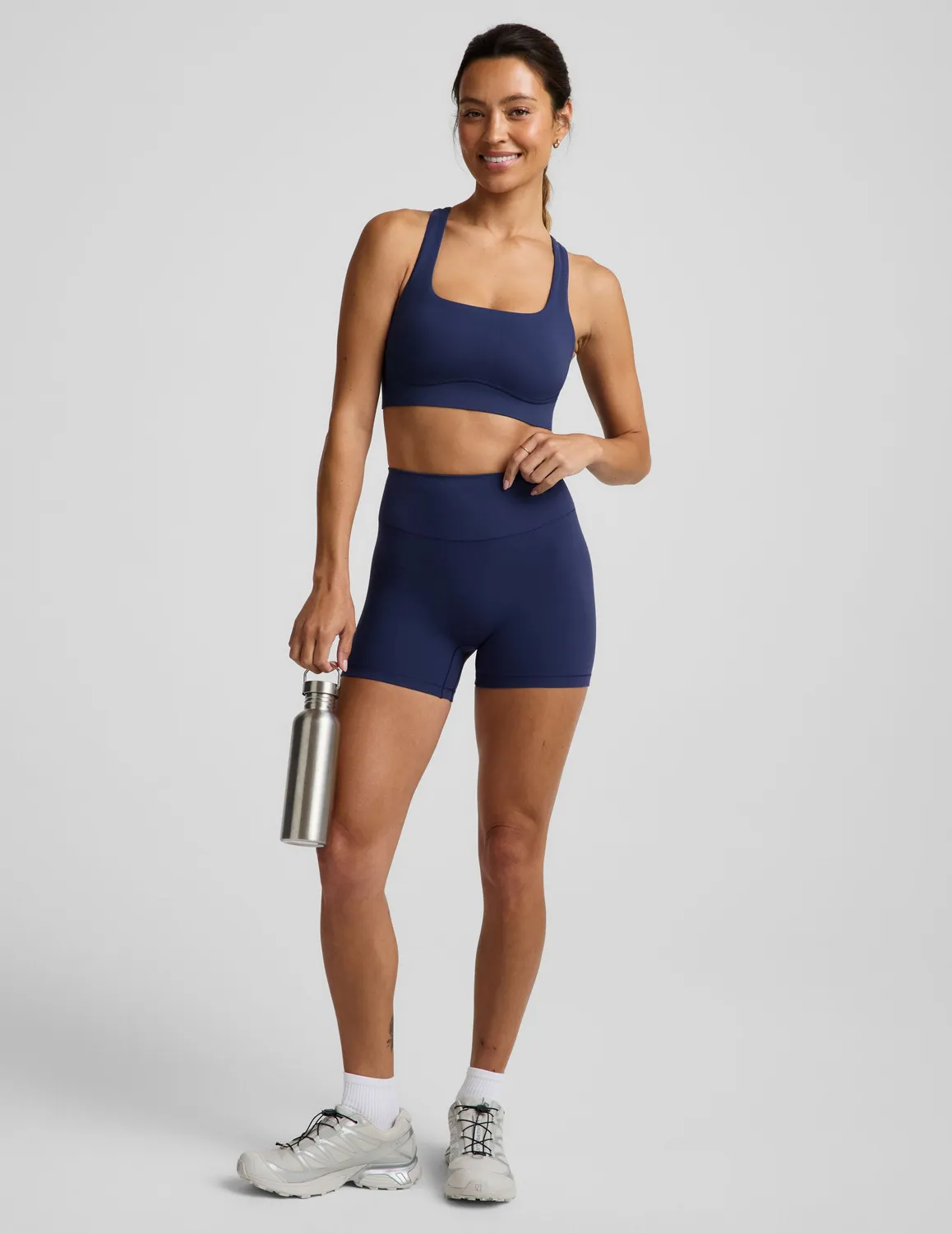 Beyond Yoga Glowzone Medium Impact sport-bh Deep Ocean medelstöd