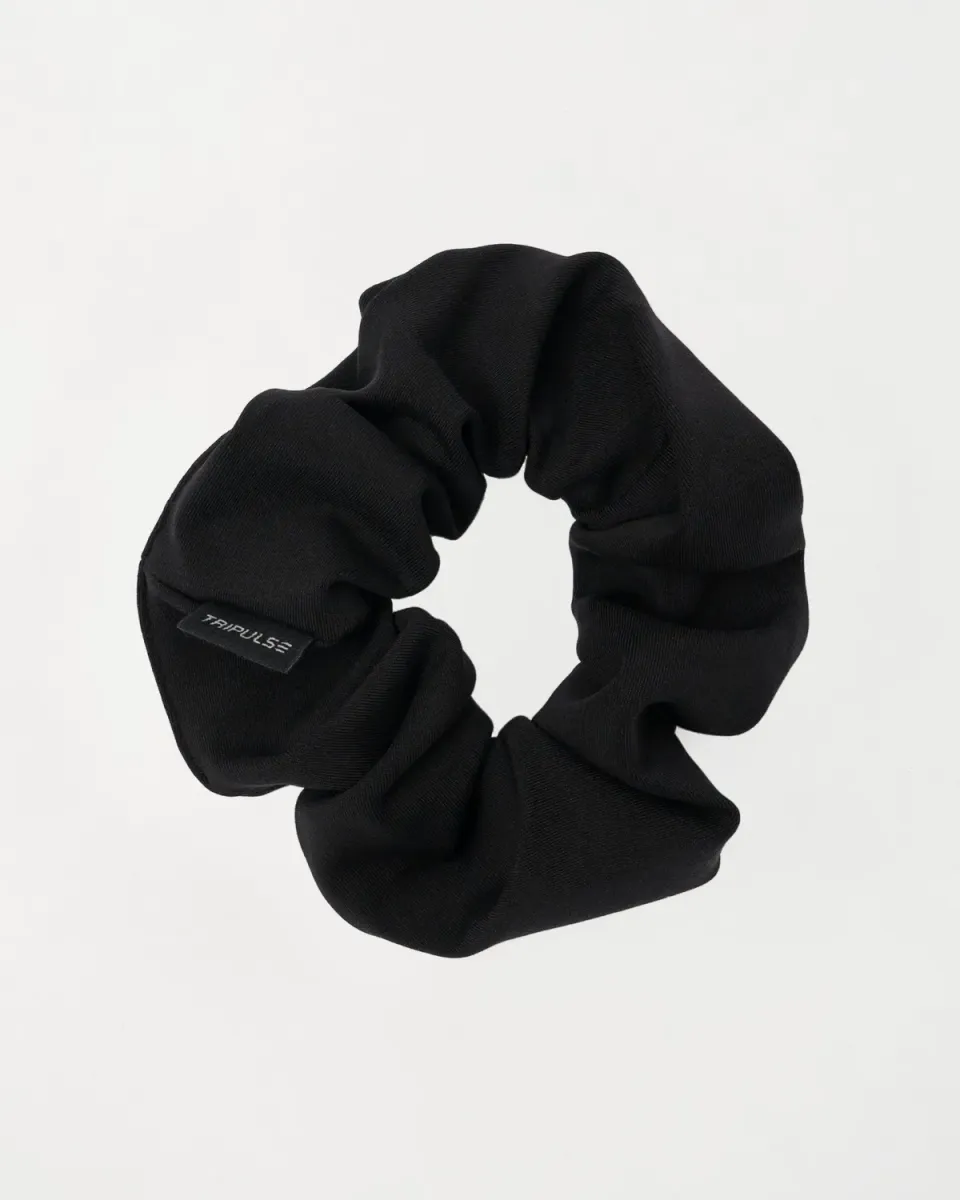 Tripulse Fitness Tencel scrunchie hårsnodd midnight black mjuk