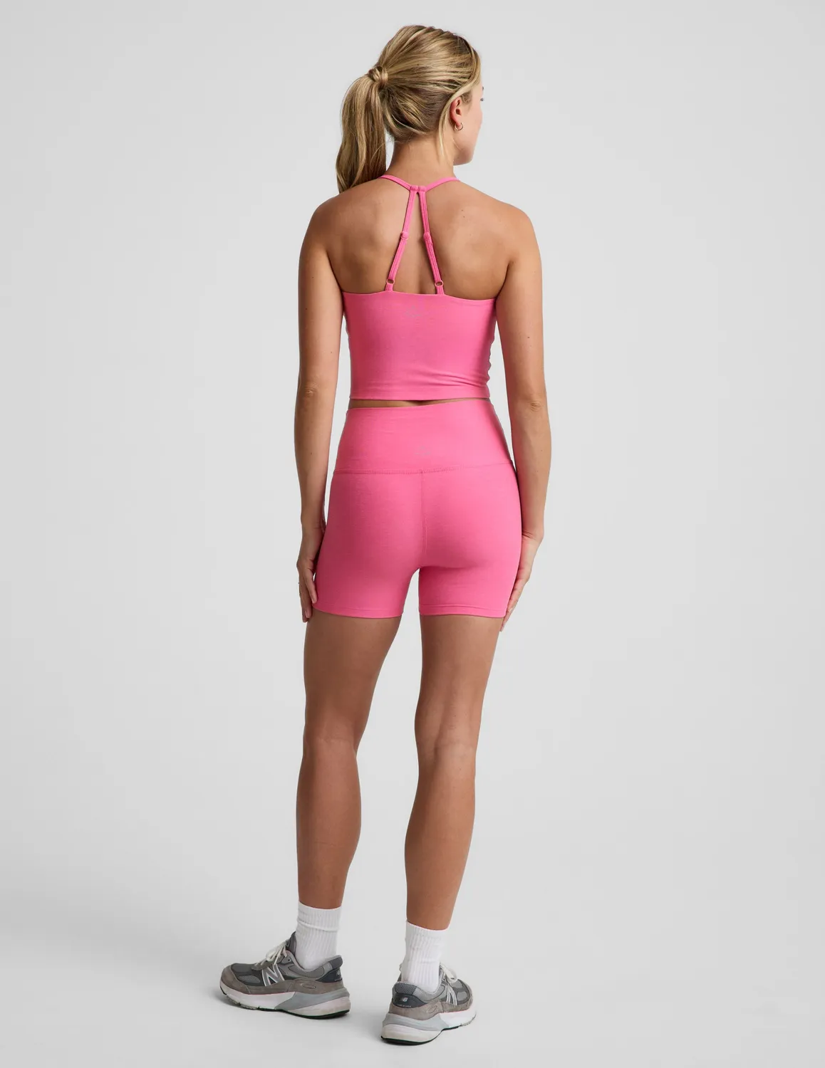 Beyond Yoga Spacedye Keep Pace 3 träningsshorts Luscious Pink hög midja