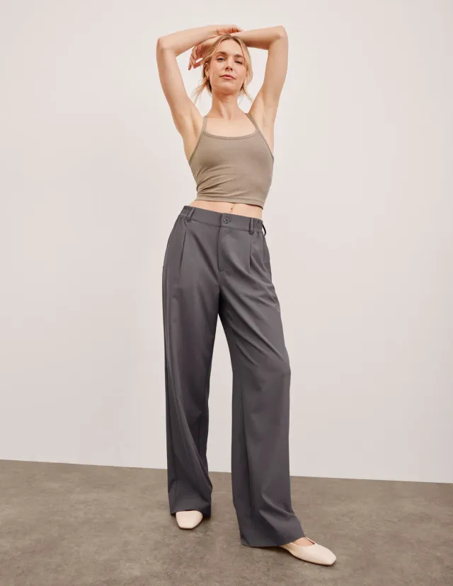 Beyond Yoga Status Wide Leg Trouser 31" byxor Soft Umber vida