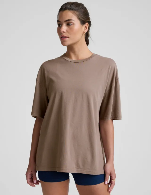 Beyond Yoga Oversized Cotton Tee t-shirt mauve oversize
