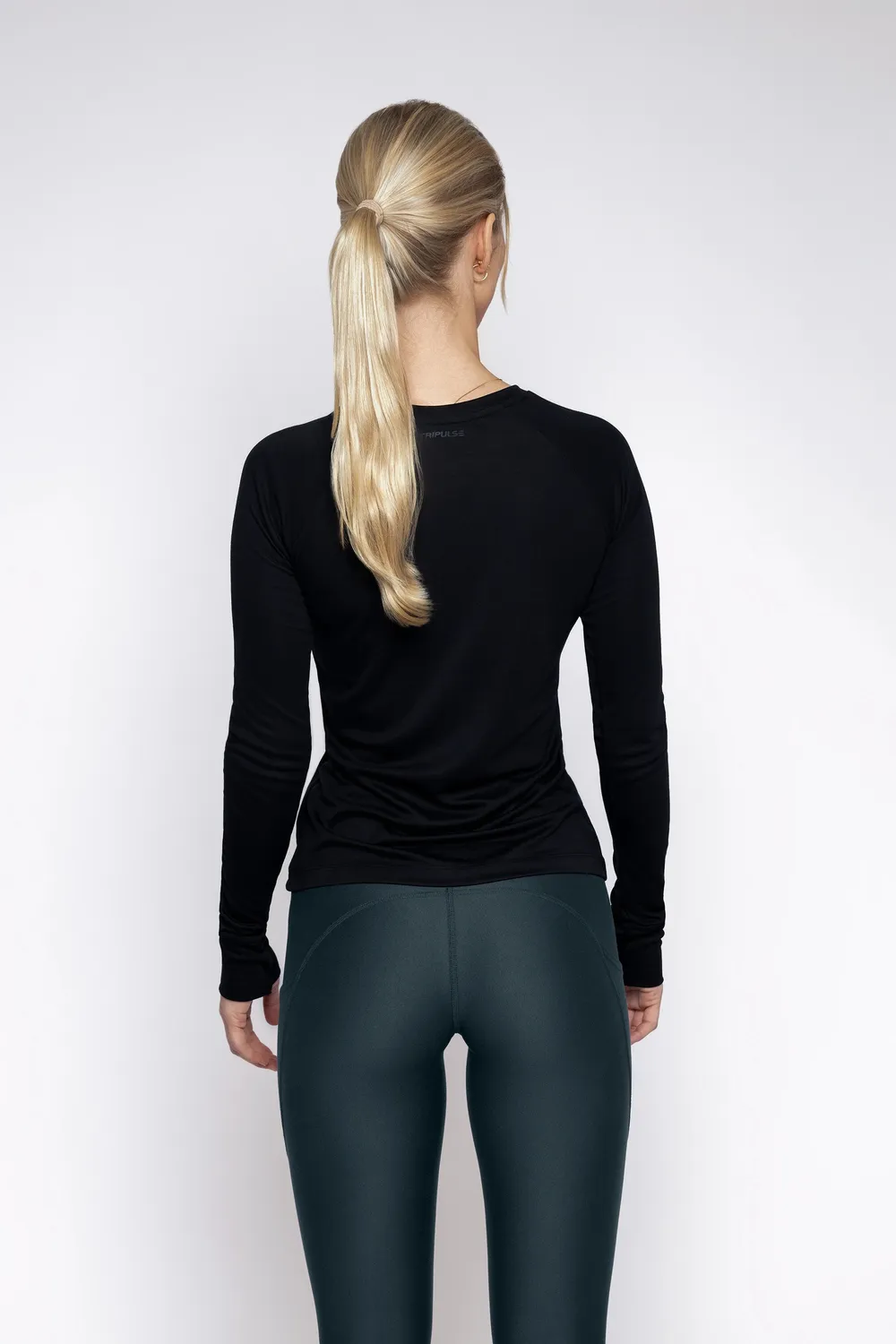 Tripulse LUX långärmad träningströja Eucalyptus Green Tencel