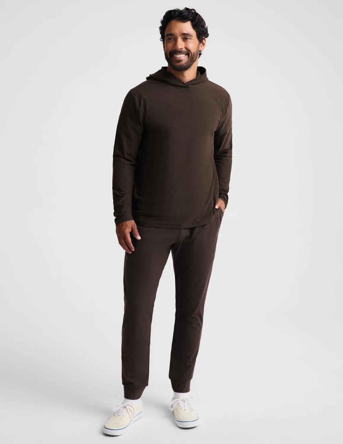 Beyond Yoga Spacedye Go-To Men's Hoodie Dark Chocolate mjuk