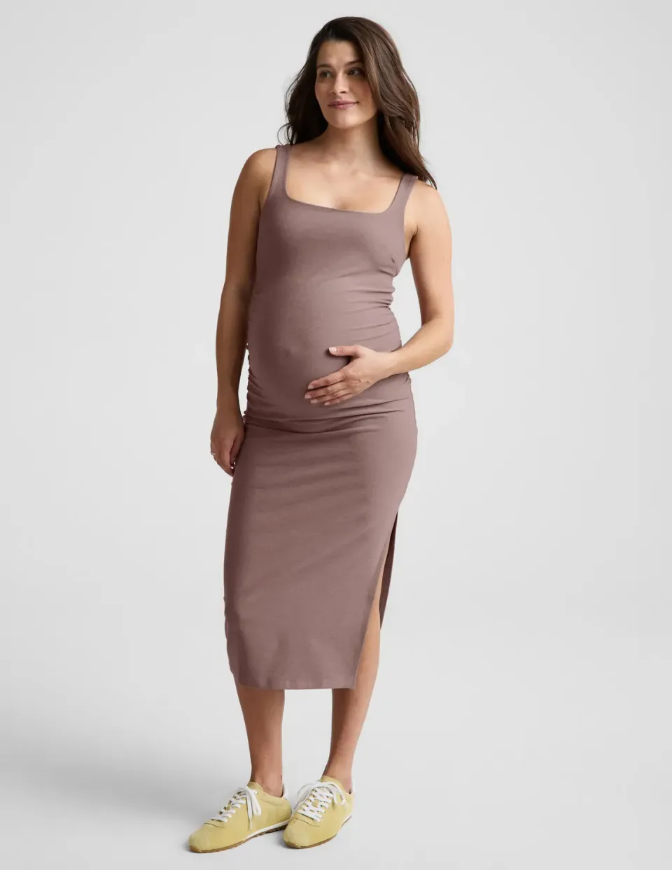 Beyond Yoga Spacedye Icon Maternity Dress gravidklänning beige