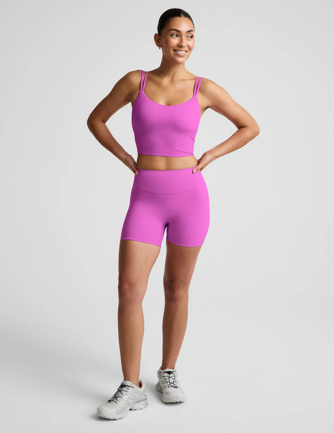 Beyond Yoga glowzone Strappy Cropped Tank croplinne Electric Fuchsia
