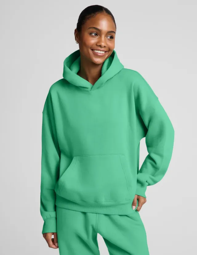 Beyond Yoga LuxeFleece 2.0 Hoodie hoodtröja Jade Pool bomull