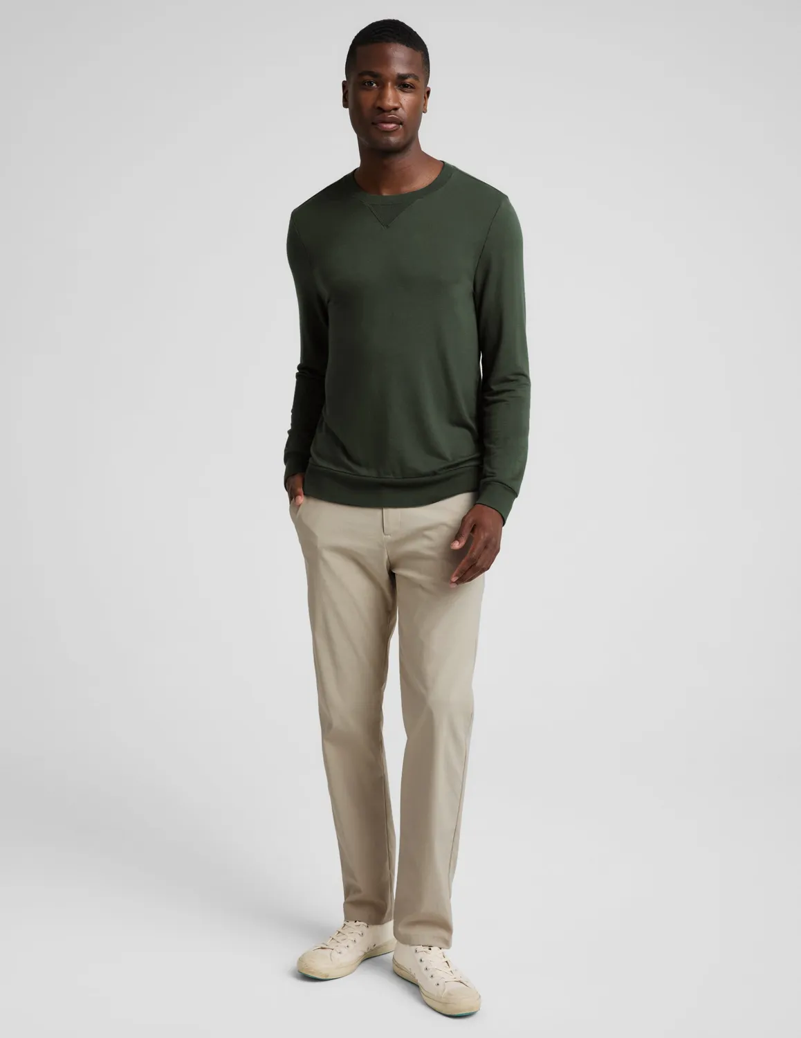 Beyond Yoga Always Beyond Crew Pullover Sweatshirt Dusty Forest