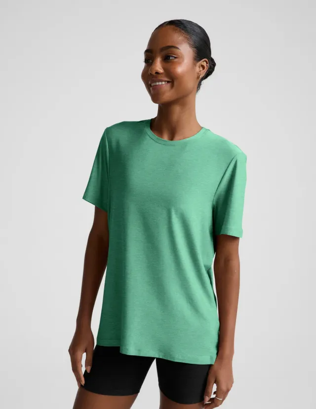 Beyond Yoga Always Beyond Crew Tee 2.0 t-shirt Bright Emerald lätt