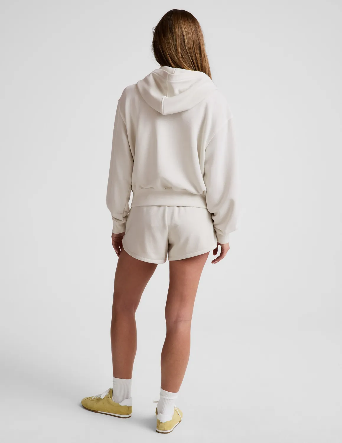 Beyond Yoga Fade Out Full Zip Hoodie hoodie vit avslappnad
