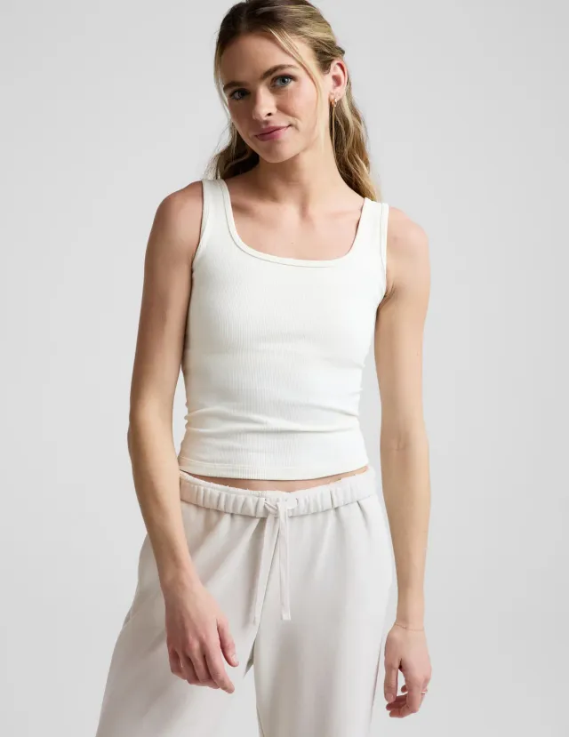 Beyond Yoga Keep It Cool Midlength Tank linne Glacier svalkande