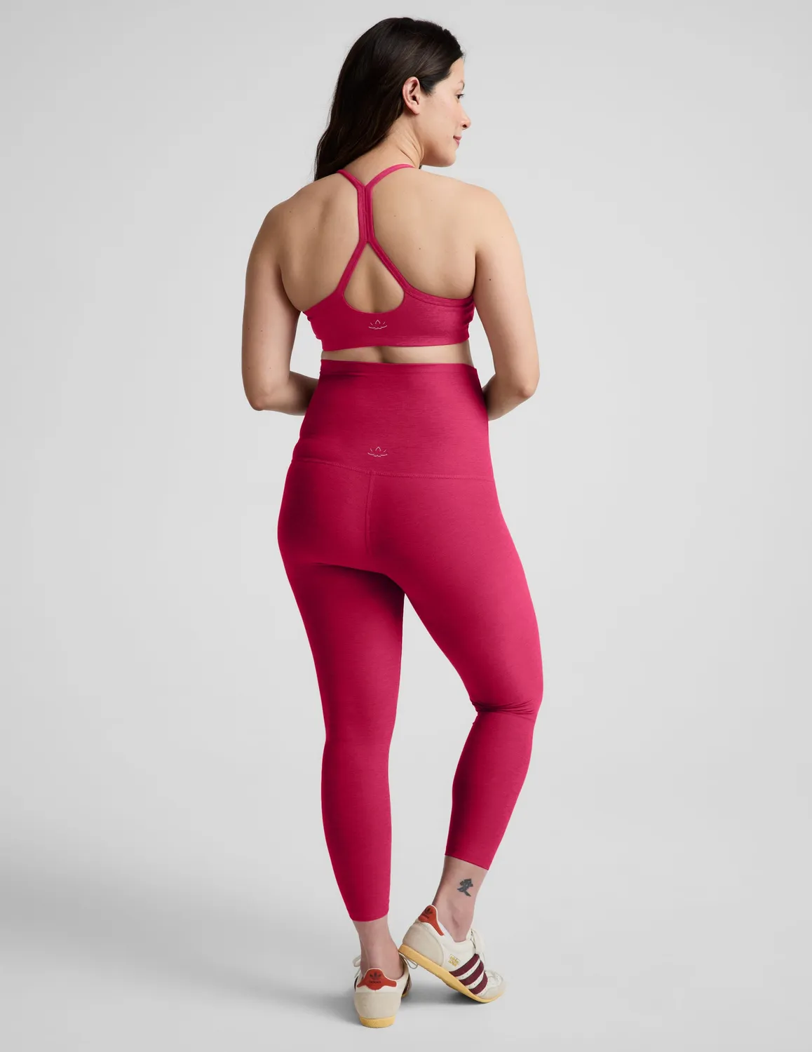 Beyond Yoga Spacedye Love the Bump mammaleggings Berry Red midi