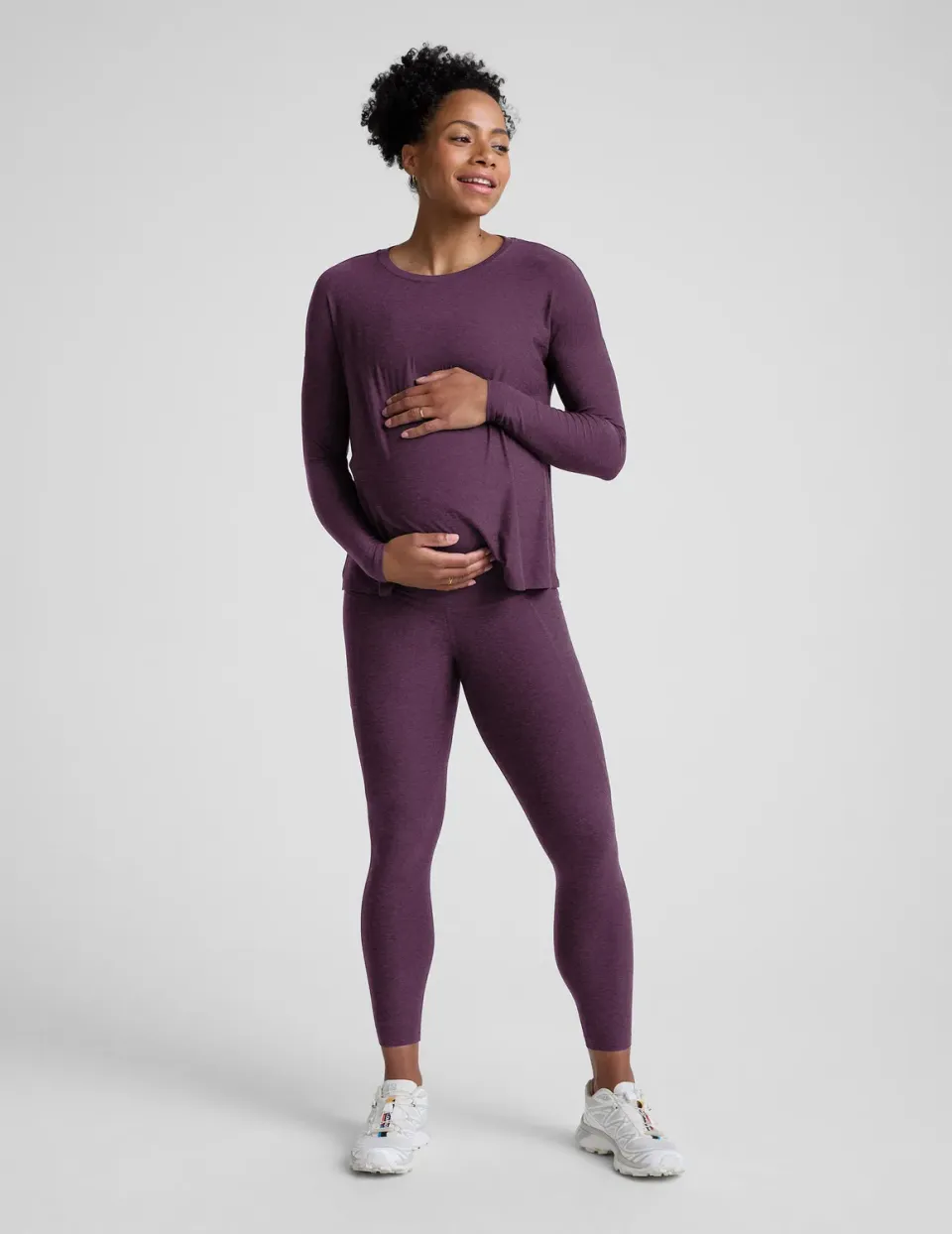 Beyond Yoga Spacedye Love the Bump midi leggings lila med fickor