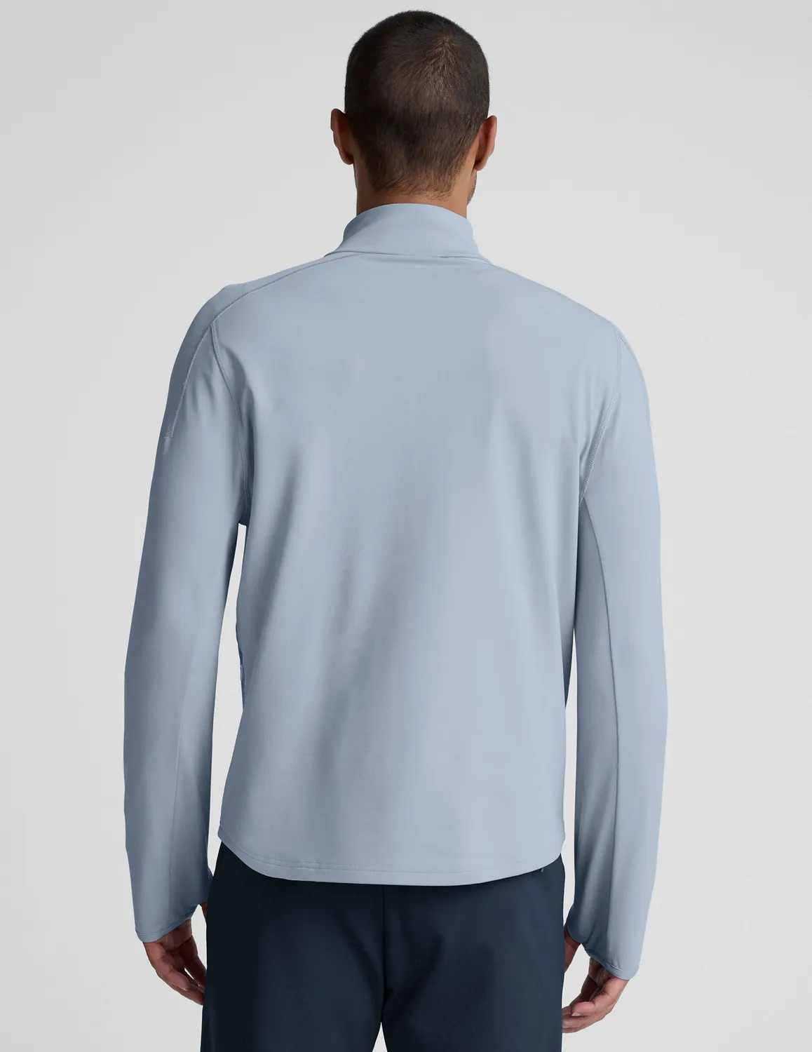 Beyond Yoga Pacer Fleece Quarter Zip tröja Dusty Blue borstad