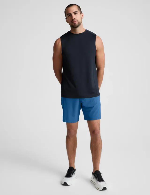 Beyond Yoga Pivotal 2.0 träningsshorts Horizon Cobalt 7"