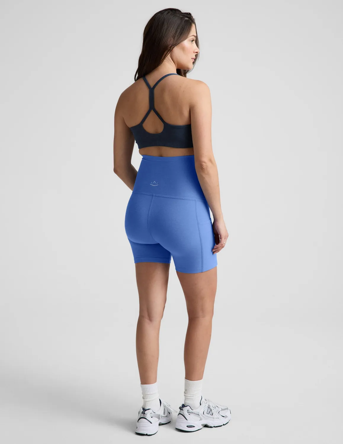 Beyond Yoga Spacedye Keep Pace 5" shorts gravid blå