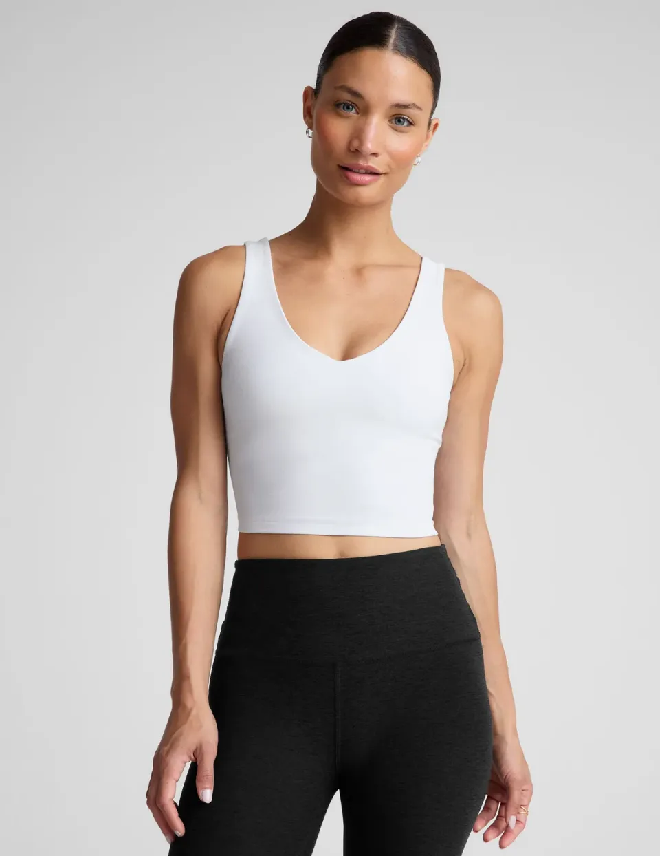 Beyond Yoga Spacedye Good Day Cropped Tank träningslinne Cloud White