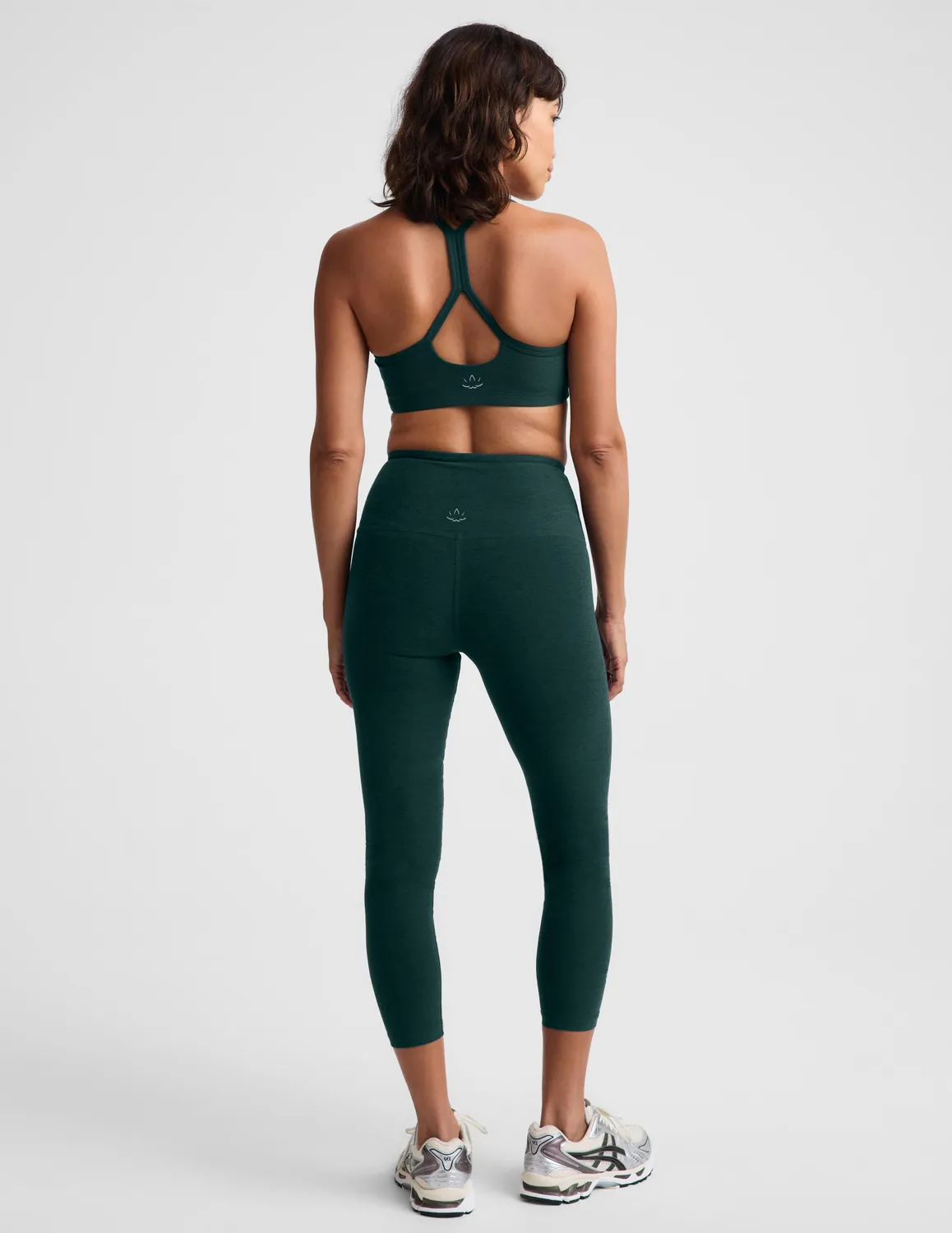 Beyond Yoga Spacedye Walk And Talk caprileggings Dark Ivy hög midja