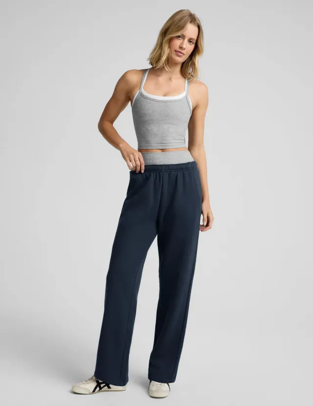 Beyond Yoga LuxeFleece 2.0 Straight Leg 29" mjukisbyxor Nocturnal Navy
