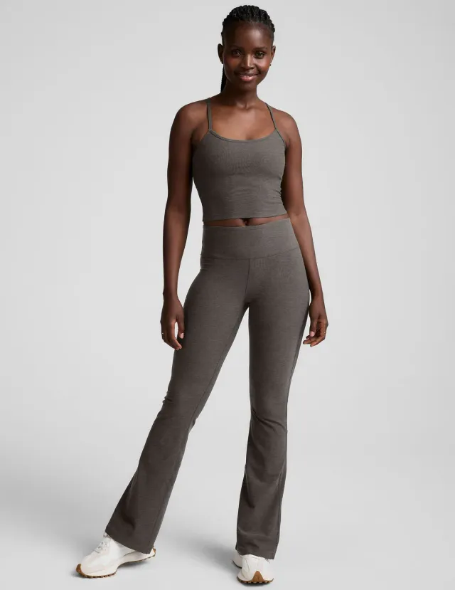 Beyond Yoga Spacedye Mid-Rise Bootcut Pant byxor True Gray Heather