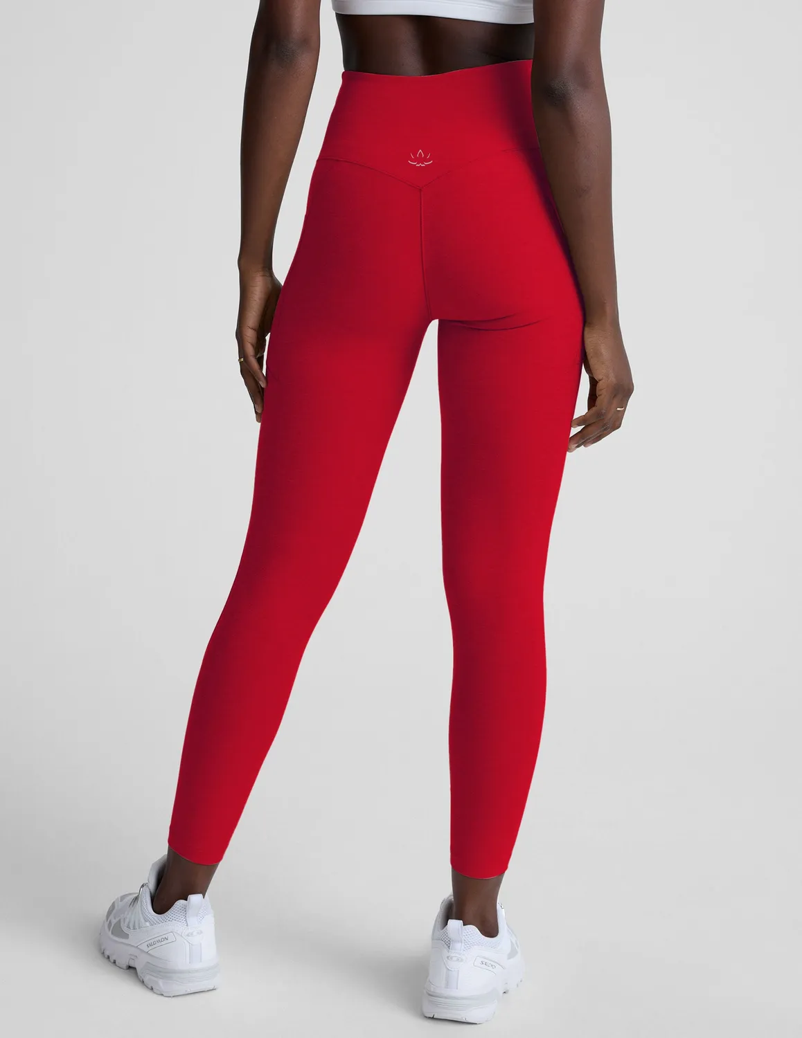 Beyond Yoga Spacedye Be Free Pocket leggings Holly Red Heather med fickor