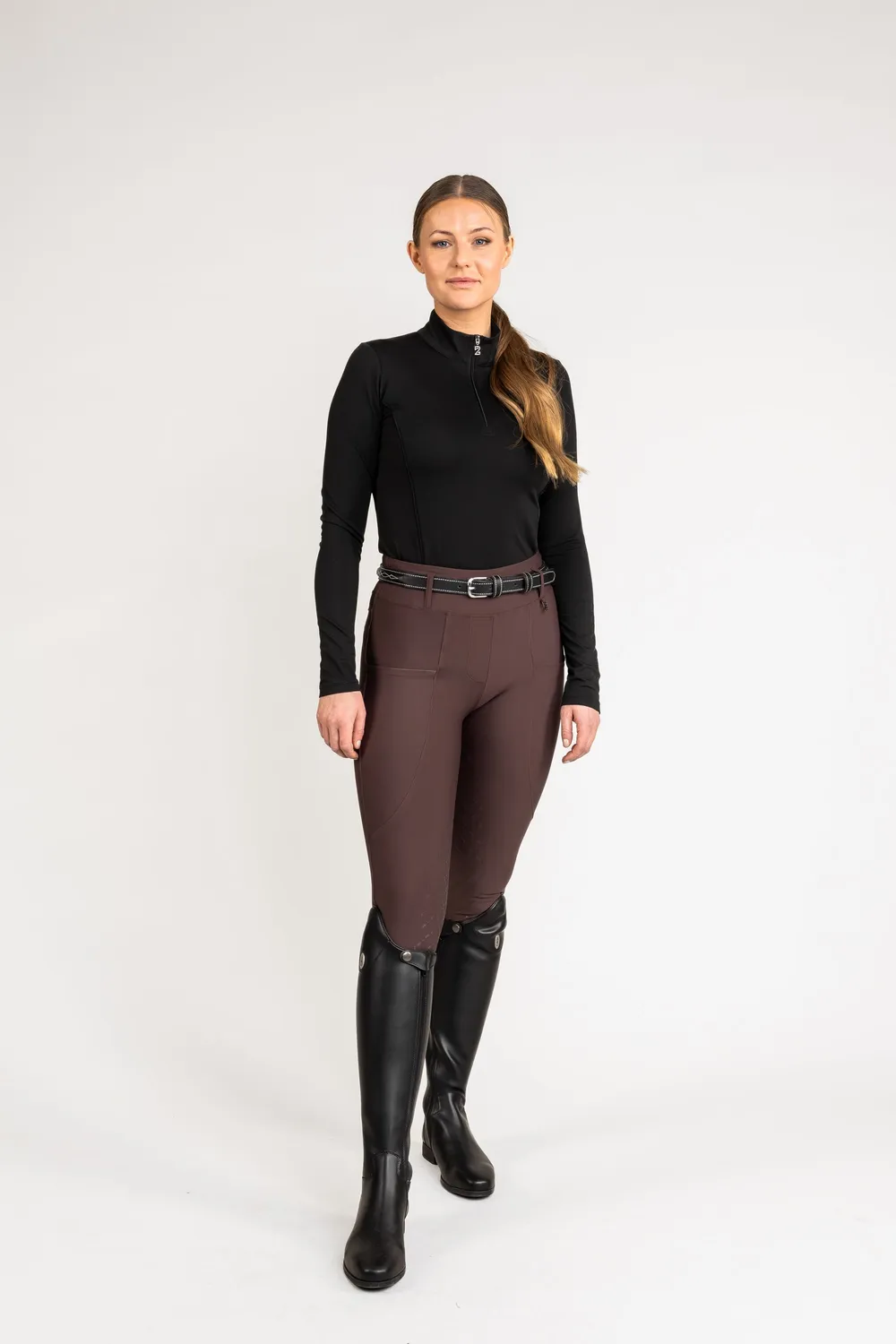 ZacZess London Hybrid ridleggings nougat hög midja