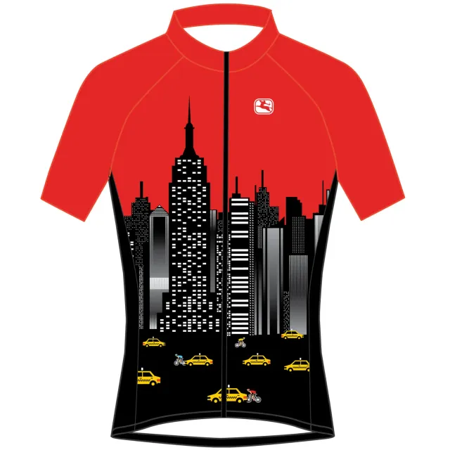 Giordana NYC Taxi Vero Pro cykeltröja röd svart