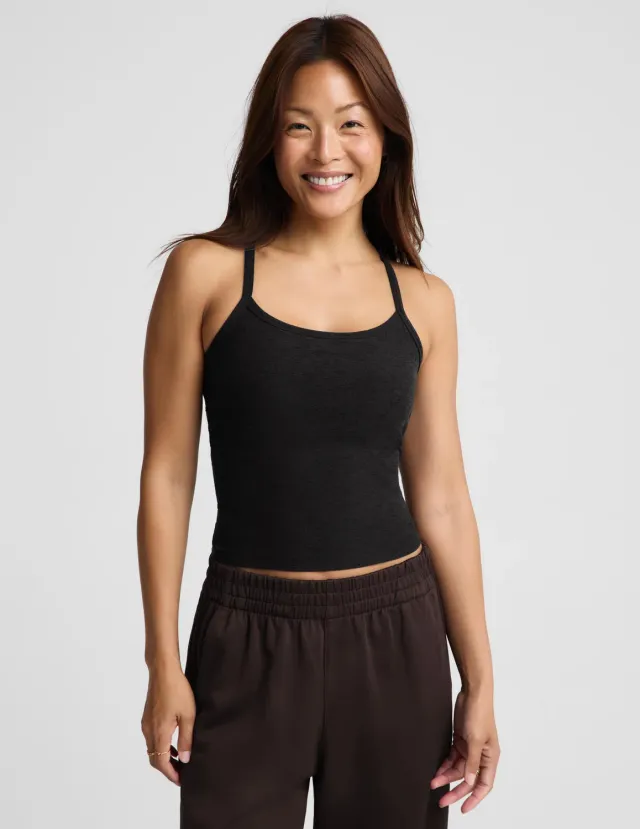 Beyond Yoga Spacedye Slim Racerback Midway linne Darkest Night