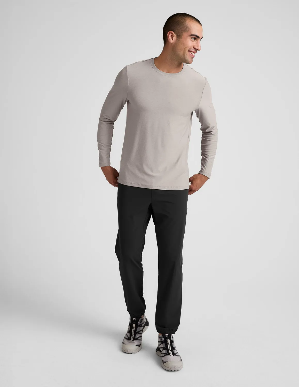 Beyond Yoga Always Beyond Long Sleeve Crew 2.0 tröja Elk mjuk